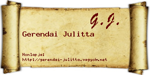 Gerendai Julitta névjegykártya